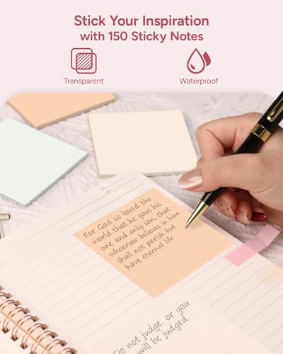 BellaHold Bible Journaling Kit for Women, Bible Study Supplies with Tabs - color: Purple