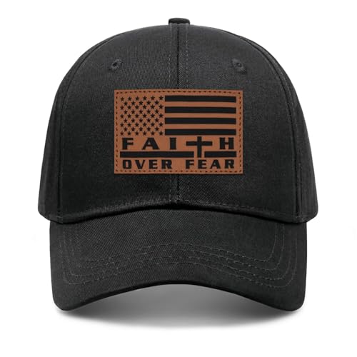 Jesus Hat Christian Gifts for Men American Flag Hats Faith Over Fear Hat Fathers Day Christmas Birthday Gifts for Friend - color: Faith-1