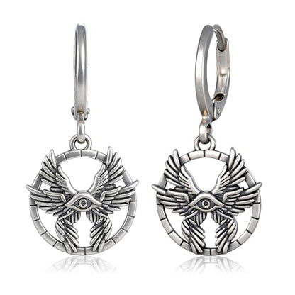 Seraph Earring for Men Women 925 Sterling sliver biblically accurate angels wing earring Religious Gifts for Me