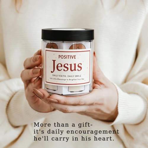 Bible Verse Jar, 100 Inspirational Scripture Cards, Christian Gifts for Women Men Mom Dad Friend Teacher, Birthday Gifts for Women, Christmas Stocking Stuffers