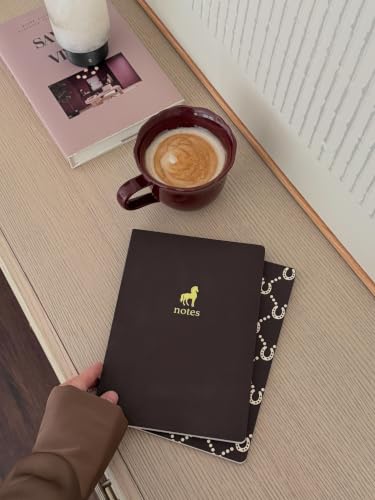 Pearhead Horse Journal Set of 2, Brown Softcover Lined Notebooks - color: Brown Horses Composition Notebooks, 2-Pack