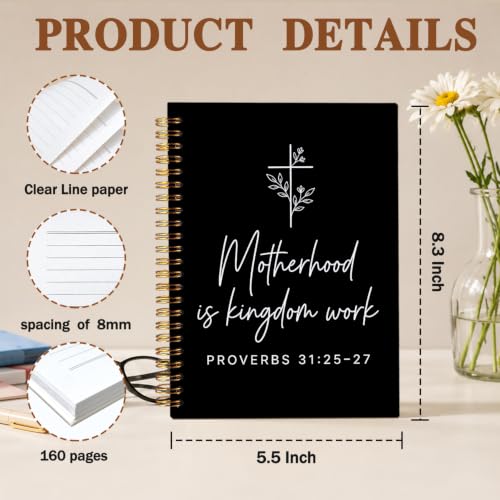 FHUJROY Christian Spiral Notebook, Christian Gifts for MomReligious