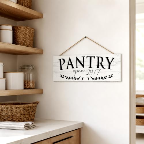 1 KINGO Rustic Pantry Signs Canvas Kitchen Wall Decor 6" x 14.5" - color: Pantry