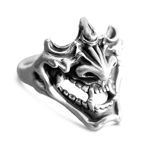Sterling Silver Star Cross Ring, Vintage S925 Adjustable Band, Gothic Punk Style - color: Ring_J