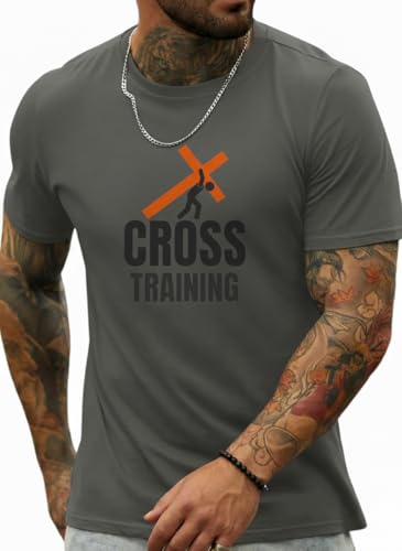 Round Neck Graphic Tees for Men Summer Fall Short Sleeve T-Shirt Basis Tops Blouse - color: C16-grey, size: XX-Large