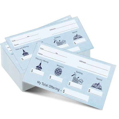Eaasty 200 Pcs Church Offering Envelopes Bill Size Donation,Fresh Style - style: Fresh Style