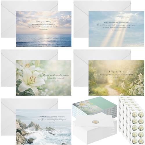 Eaasty 100 Pcs Cards with Stickers, Envelopes, Natural Style - style: Natural Style