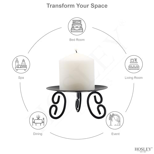 Hosley 3" D x 3" H Pillar Candles Set of 16 - Unscented Taper Candles and Candle Sticks for Weddings, Birthdays, Emergencies, Spa, Aromatherapy, Parties, Reiki, Candle Gardens - size: 3"D x 3"H -16 count