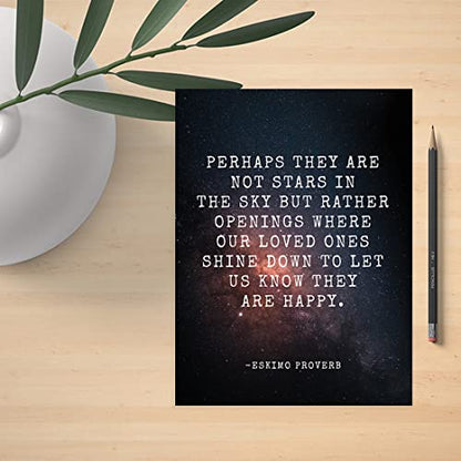 Andaz Press Jumbo Sympathy Card with Envelope, Sorry For Your Loss Card, Our Loved Ones Shine Down, Premium Condolences Card with Big Blank Space to Send to Friends, Family, 8.5" x 11", 1-Pack - color: Our Loved Ones Shine Down