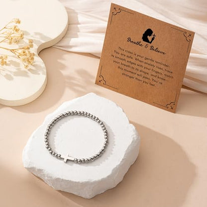 RZKING Cross Bracelet for Women, Christian Gifts for Women Friends Mom - style: Relaxation
