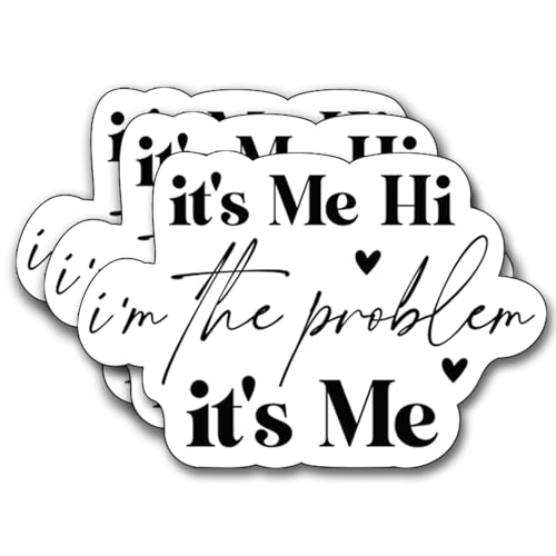 (3Pcs) It's Me Hi I'm the Problem It's Me Sticker, Gifts Decorate Books Laptop Phone, Water Bottles Kindles Stickers, Tumbler Waterproof Vinyl Decorate Sticker 3 x 2,2" Inch - color: It's Me Hi I'm the Problem It's Me