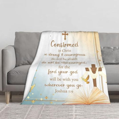 Confirmation Gifts Blanket 60"x50" Christian Gift for Girls/Boys - color: Confirmation