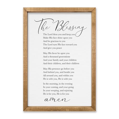 comurdyo The Blessing Bible Verse Wall Art, 16"×11", Wood - color: The Blessing (Wood), size: 16"L x 11"W