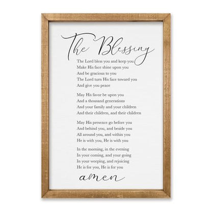 comurdyo The Blessing Bible Verse Wall Art, 16"×11", Wood - color: The Blessing (Wood), size: 16"L x 11"W