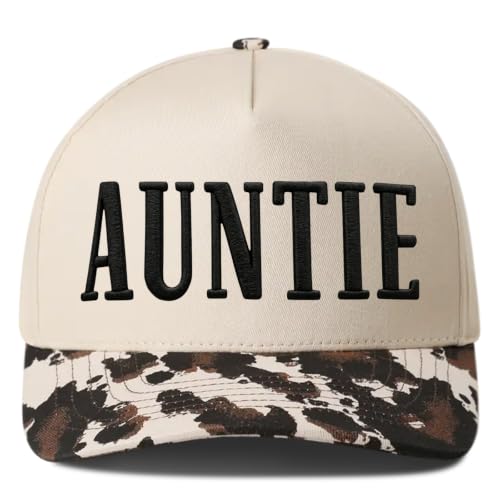 Put It On My Husband's Tab Funny Trucker Hats Women Vintage Adjustable Baseball Cap Embroidery Fashion Trucker Hat - color: Auntie - Cow Print