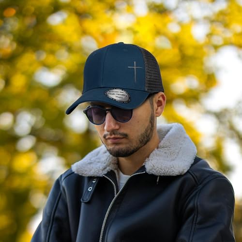 Christian Hats for Men Women,Jesus Cross Hat Christian Religious Gifts for Birthday/Christmas - color: 62.blue-01