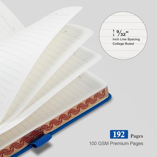Comix Aesthetic Lined Journal for Writing, 192 Pages, 100GSM Paper, A5 Size - color: Dark Blue