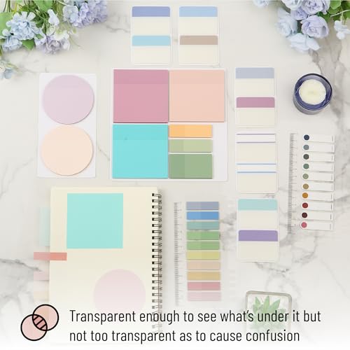 Mr. Pen- Transparent Sticky Notes Set, 1000 Sheets - size: Various