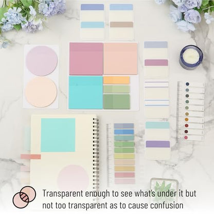 Mr. Pen- Transparent Sticky Notes Set, 1000 Sheets (Pack of 2) - size: Various (Pack of 2)