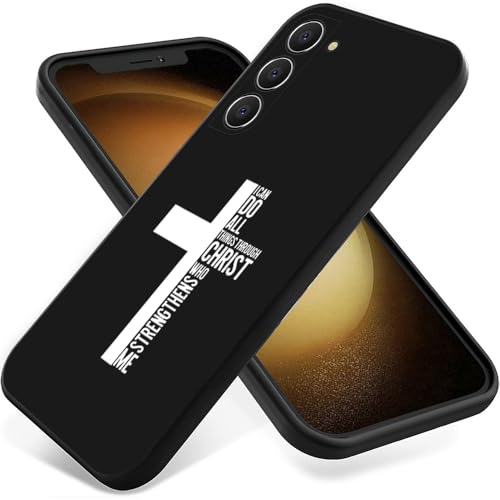 Cross Bible Verse Christian Phone Case for Samsung Galaxy S22 - color: Cross, size: For Samsung Galaxy S22