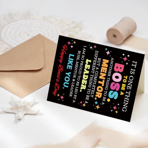 Boss Day Card Gifts, Boss's Day Gifts for Women Men - color: BK-135