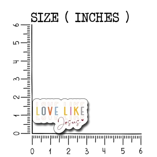 (3Pcs) Love Like Jesus Sticker, Christian Gifts Decorate Books Laptop Phone, Water Bottles Kindles Stickers, Tumbler Sticker Waterproof Vinyl Decorate 3 x 2 Inch - color: Love Like Jesus