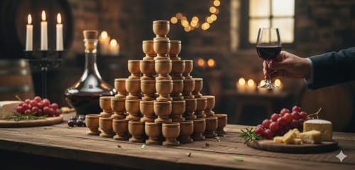 Zuluf Olive Wood Mini Very Small Communion Cups Set of 60 Wooden Chalice Goblets for Church Wine Worship Services Holy Land Bethlehem 1.6 Inch