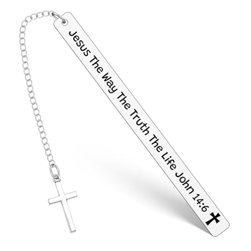 Easter Basket Stuffers Metal Bible Book Marker Christian Gifts for Women Inspirational Christian Bookmarks for Book Lovers First Communion Baptism Gifts for Girls Back to School Gifts Church Supplies - color: Religious Fund 6