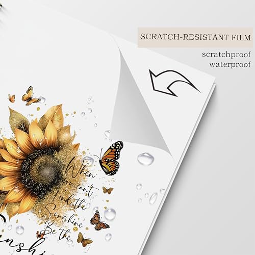 Poecinvi Sunflower Inspirational Spiral Notebook, Inspirational Gifts for Women, Be the Sunshine Notebook, Sunflower Butterfly Journal, Motivational Gifts for Women, 5.5x8.3 Inch - color: Sunshine