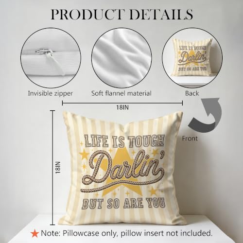 Inspirational Western Cowgirl Pillow Cover 18x18 Double-Sided - color: Color-17
