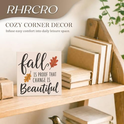 Rustic Fall Autumn Decor Wooden Box Sign - color: Fall-2