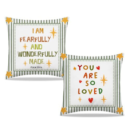 Dibor Boho Christian Nursery Throw Pillow Covers 18x18 Set of 2