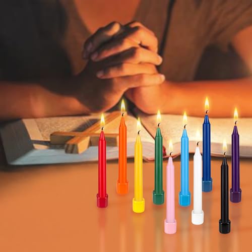 Mega Candles Unscented Mini Taper Chime Spell Candles 40 Count 4" x 1/2" - color: Gold, size: 40 Pieces