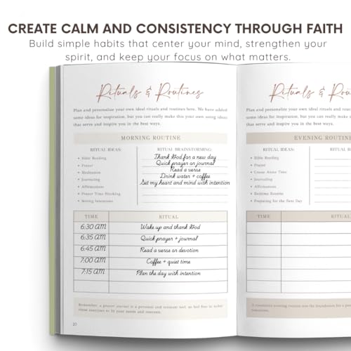 Daily Prayer Journal with Prompts | 90-Day Guided Devotional & Scripture Reflection | Bible Study and Spiritual Growth Tracker | Undated Faith Planner, 5.5x8" - Sage Green Chevron - color: Chevron Sage Green