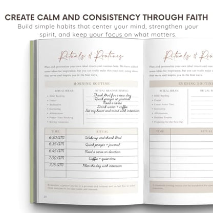 Daily Prayer Journal with Prompts | 90-Day Guided Devotional & Scripture Reflection | Bible Study and Spiritual Growth Tracker | Undated Faith Planner, 5.5x8" - Sage Green Chevron - color: Chevron Sage Green