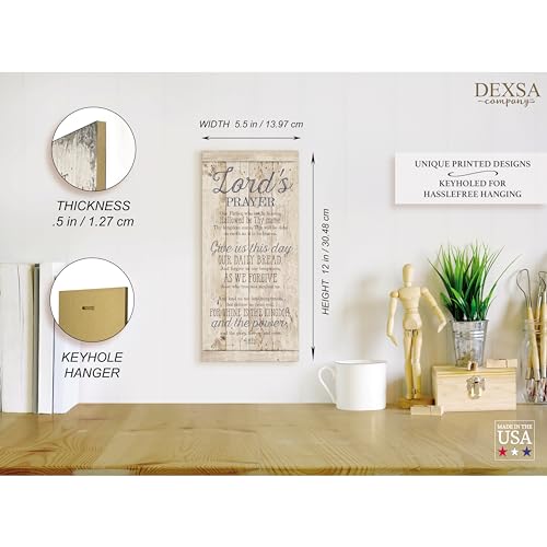 Marriage Prayer and Lord's Prayer Wall Decor Set By Dexsa 5.5 x 12 Wood Plaques