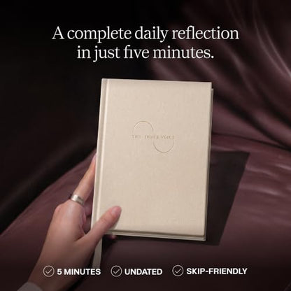 THE INNER VOICE Guided Journal for Women & Men, 365 Prompts for Self Care - color: Ivory