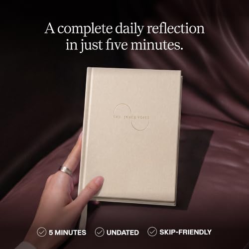 THE INNER VOICE Guided Journal for Women & Men, 365 Prompts for Self Care - color: Ivory