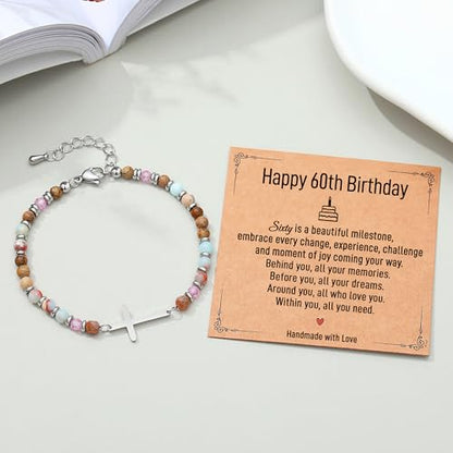 Crystal Cross Bracelet for Women Teen Girls Christmas Birthday Gifts - style: 60th