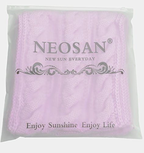 NEOSAN Womens Thick Ribbed Knit Winter Infinity Circle Loop Scarf - color: Twist Grape Purple