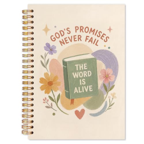 Boho Floral Christian Spiral Notebook 5.5x8.3 - color: White Boho Floral Christian Books