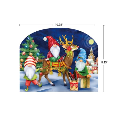 Briarwood Lane Christmas Art Sign 8.25x10.25 Happy Holiday Gnomes - color: Happy Holiday