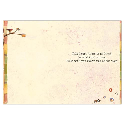 Tree Birds Encouragement Card, 5 x 7 Inches, 1 Count - color: With God - Tree And Birds