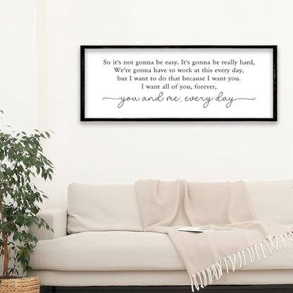ZZJJHYWGQ Romantic Movie Quote Sign, Black, 32"×12" - color: Romantic Movie Quote Sign (Black), size: 32"L x 12"W