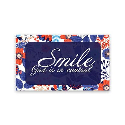 Logos Trading Post God Is In Control Pass It On Scripture Cards, Pack of 25 - color: Smile, God Is In Control