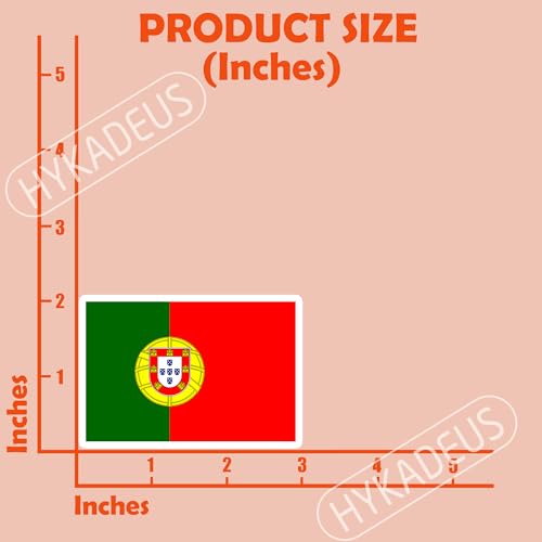 (3Pcs) Portugal Flag Stickers – Portuguese National Flag Vinyl Decals - color: Portugal