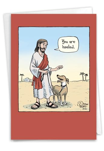 NobleWorks Funny Get Well Soon Card w/Envelope You Are Heeled C6359GWG - style: You Are Heeled