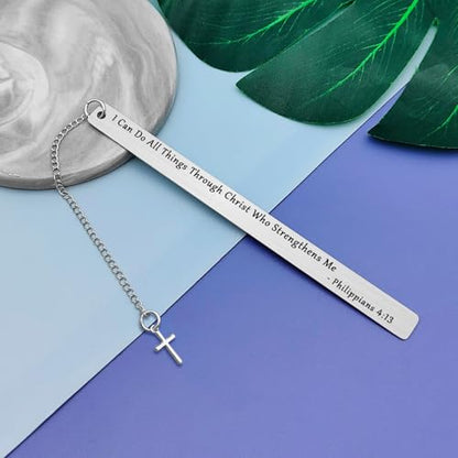 Religious Christian Bookmarks Bible Verse Bookmark Christian Catholic Gifts for Teens Girl Women Religious Faith Birthday Gifts Baptism Gift for Girl Graduation Back to School Coming of Age Gift - color: Religious Christian Bookmarks