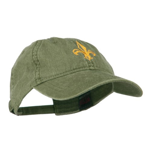 Fleur de lis Embroidered Cap - color: Olive