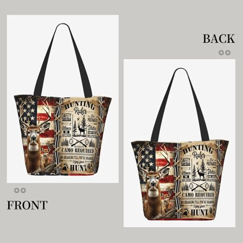 Funny Christian Tote Bags For Women With Zipper Christian Gifts For Work Gym Travel Beach Women With Large Capacity - color: Deer